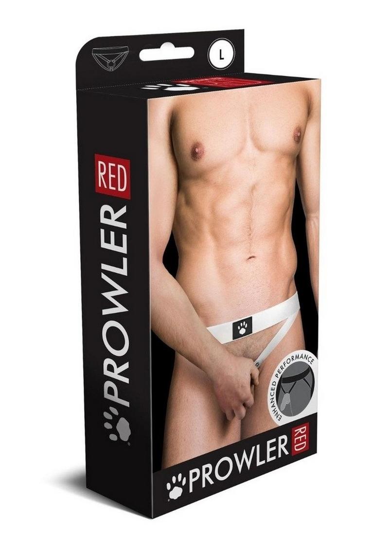 Prowler Red Ass-Less Cock Ring - Medium - White