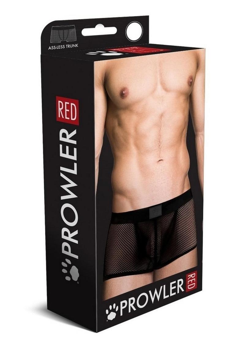 Prowler Red Fishnet Ass-Less Trunk - XXLarge - Black