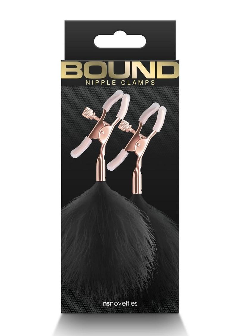 Bound Nipple Clamps F1 - Rose Gold/Black