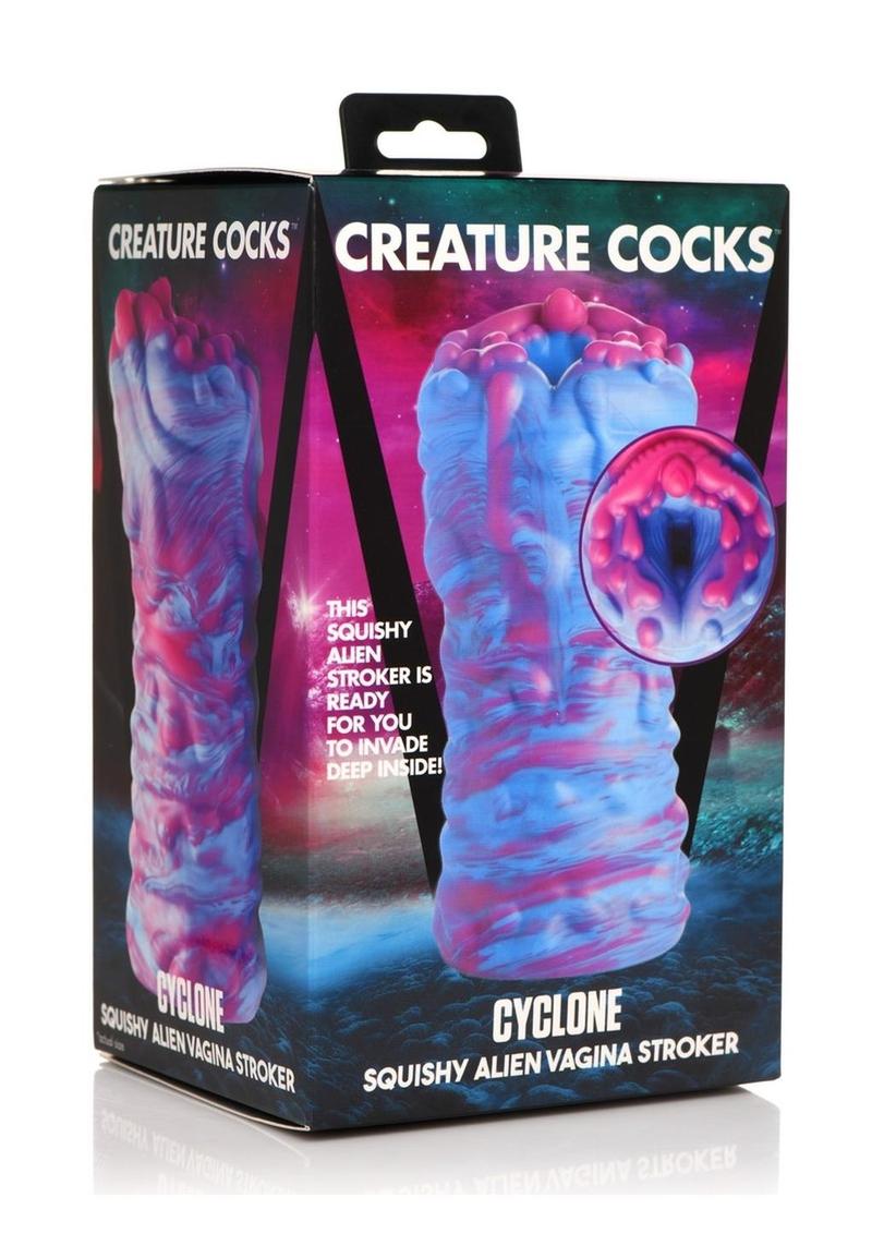 Creature Cocks Cyclone Silicone Squishy Alien Vagina Stroker - Pink/Blue