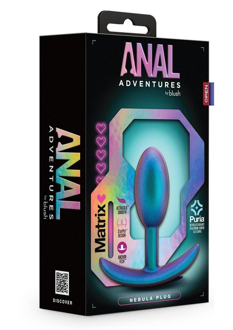 Anal Adventures Matrix Nebula Plug Silicone Anal Plug - Lunar Blue