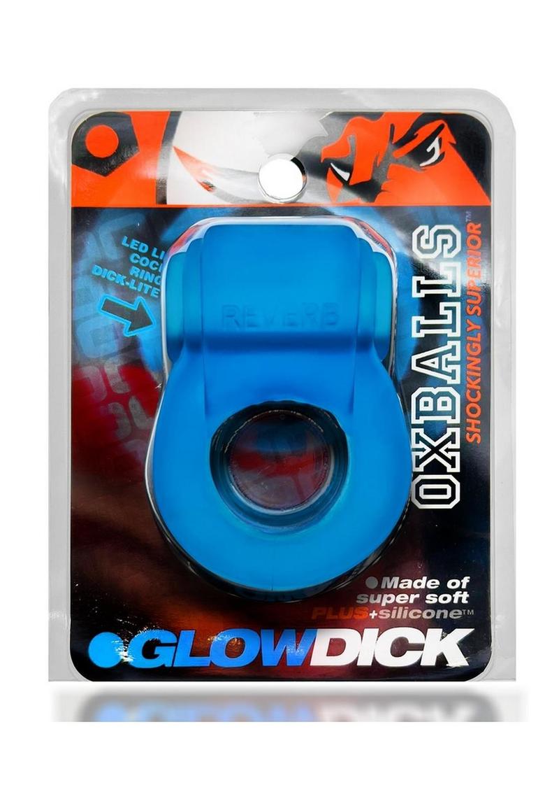 Glowdick Silicone Cockring with LED - Blue Ice