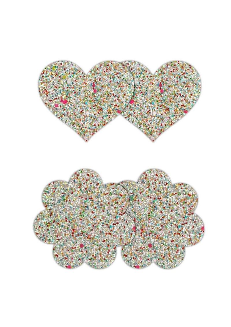 Pretty Pasties Heart and Flower Glow in the Dark - Multicolor