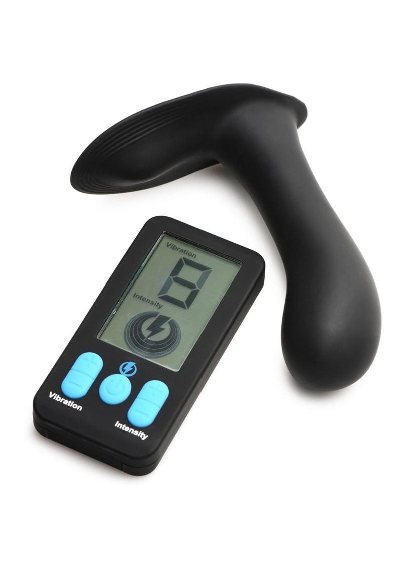 Zeus ZS E-Stim Pro Rechargeable Silicone Panty Vibe with Remote Control - Black