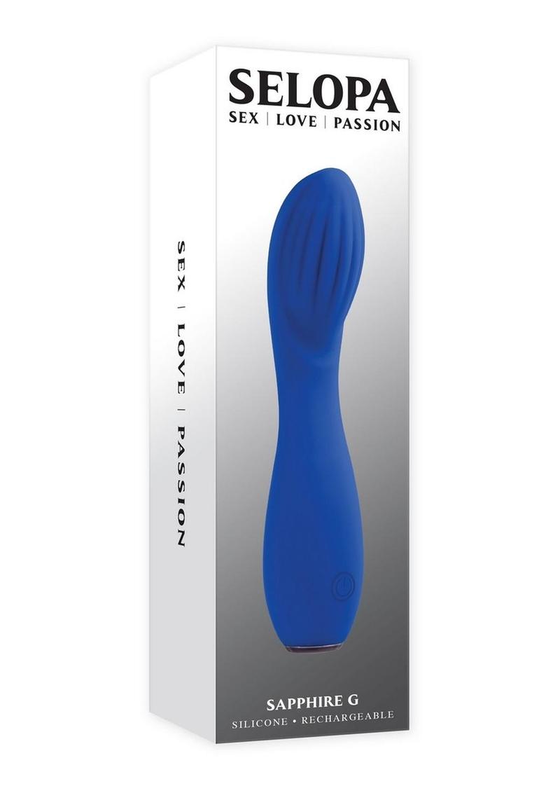 Selopa Sapphire G Rechargeable Silicone Vibrator - Blue