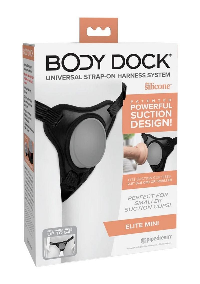 Body Dock Elite Mini Strap-On - Black/Gray