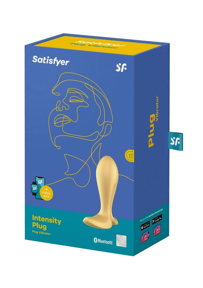 Satisfyer Intensity Plug Rechargeable Silicone Connect App Anal Plug - Gold