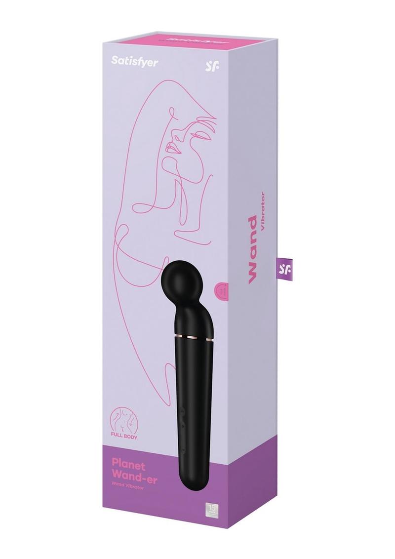 Satisfyer Planet Wand-er Rechargeable Silicone Body Massager - Black