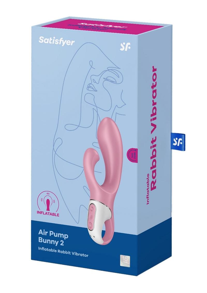 Satisfyer Air Pump Bunny 2 Rechargeable Silicone Vibrator - Pink