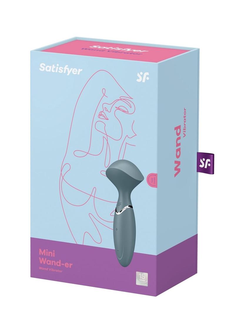 Satisfyer Mini Wand-er Rechargeable Silicone Massager - Grey