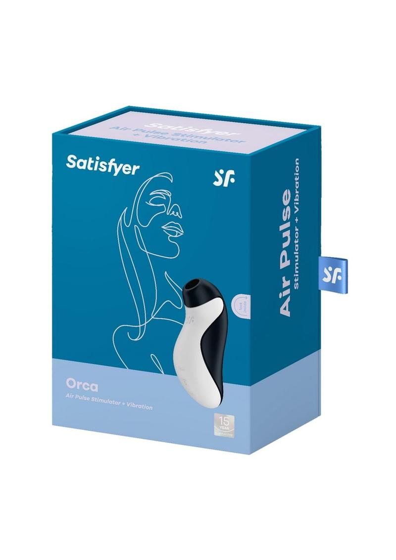 Satisfyer Orca Rechargeable Silicone Clitoral Stimulator - Black/White