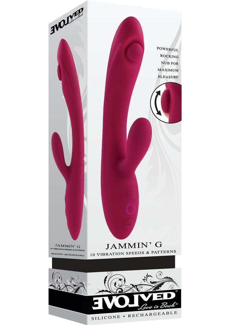Jammin` G Rechargeable Silicone Vibrator - Red