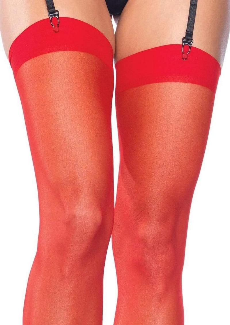 Leg Stocking Sheer Stocking - O/S - Red