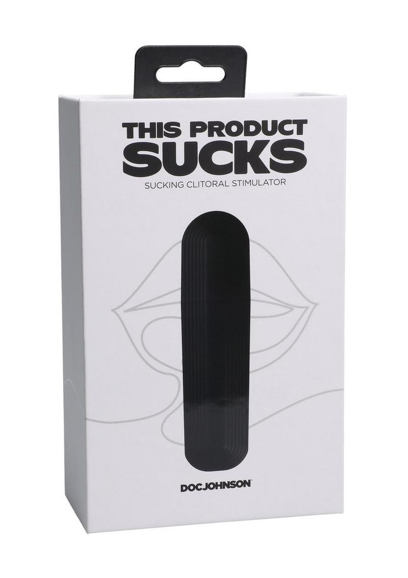 This Products Sucks Lipstick Suction Toy Rechargeable Silicone Clitoral Stimulator - Black