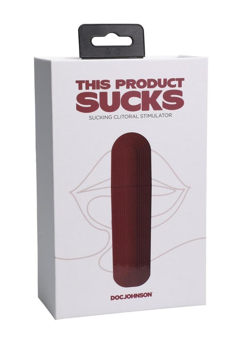This Products Sucks Lipstick Suction Toy Rechargeable Silicone Clitoral Stimulator - Red