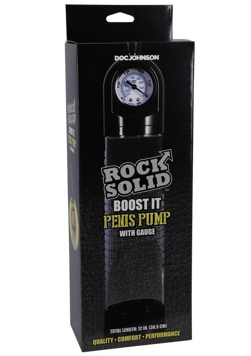 Rock Solid Boost It Penis Pump with Gauge