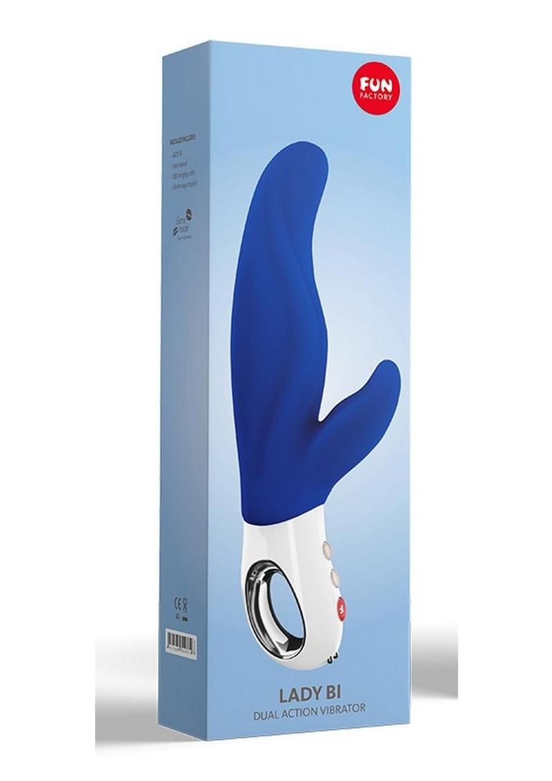 Lady Bi Silicone Dual Action Vibrator - Ultramarine Blue