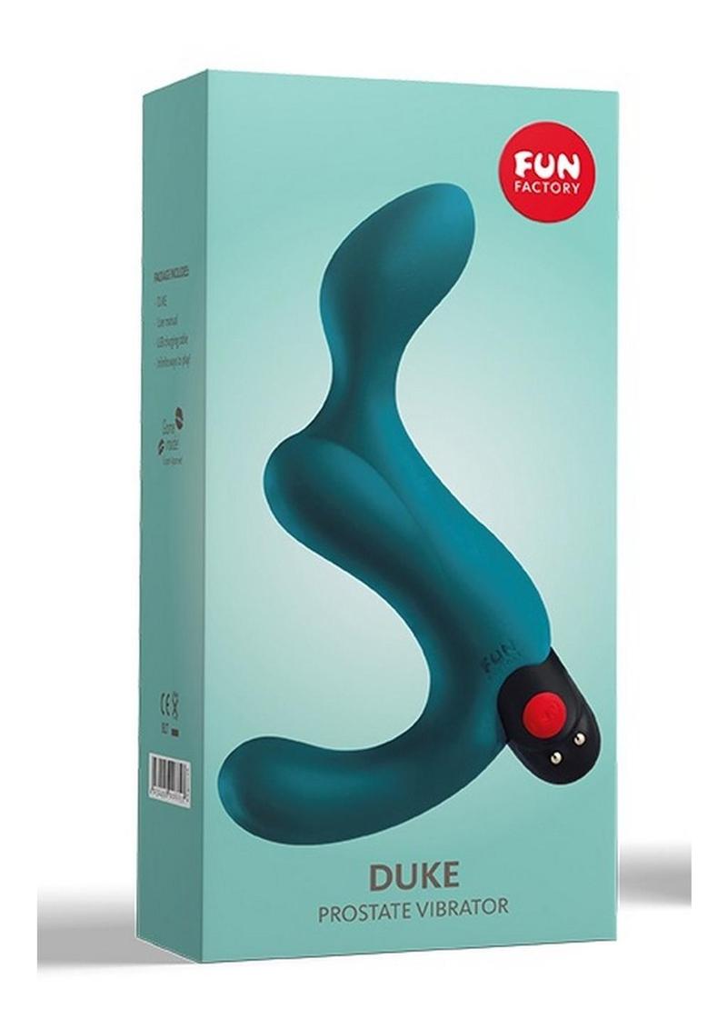 Duke Silicone Prostate Vibrator - Deep Sea Blue