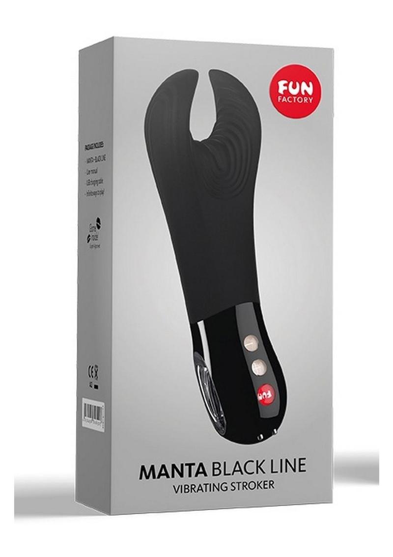 Manta Silicone Vibrating Penis Toy - Black