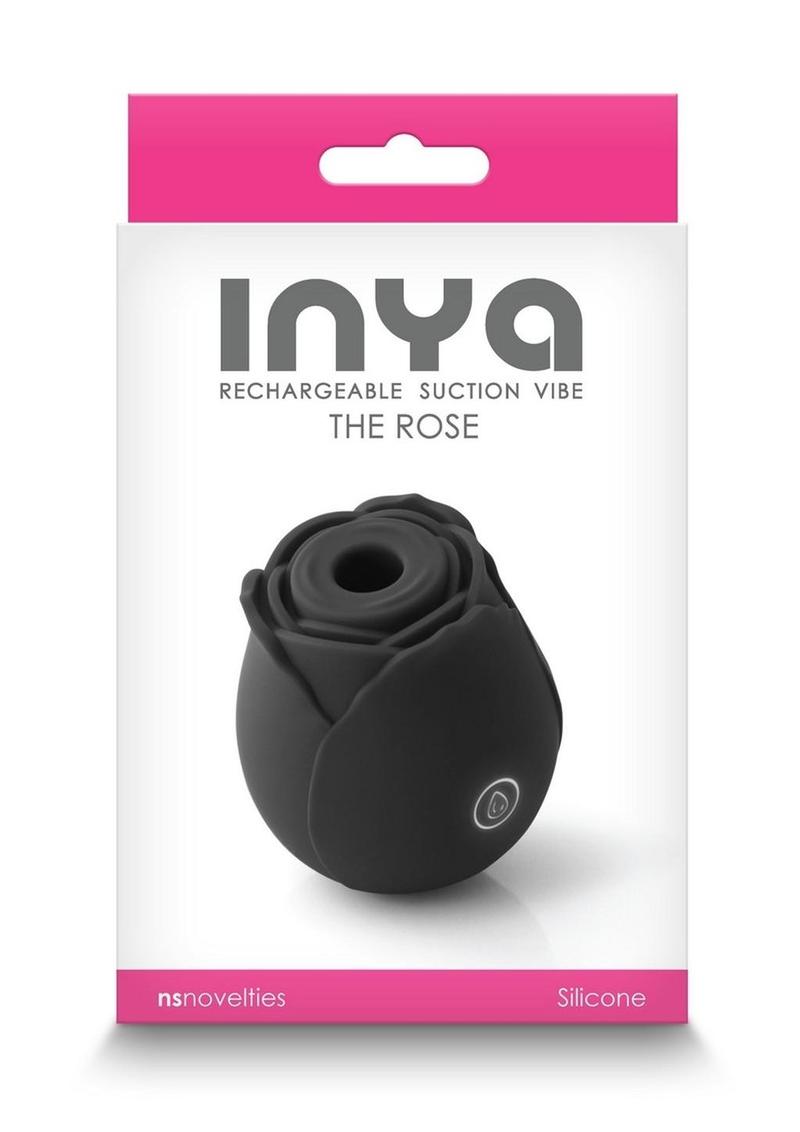 Inya The Rose Silicone Rechargeable Clitoral Stimulator - Black