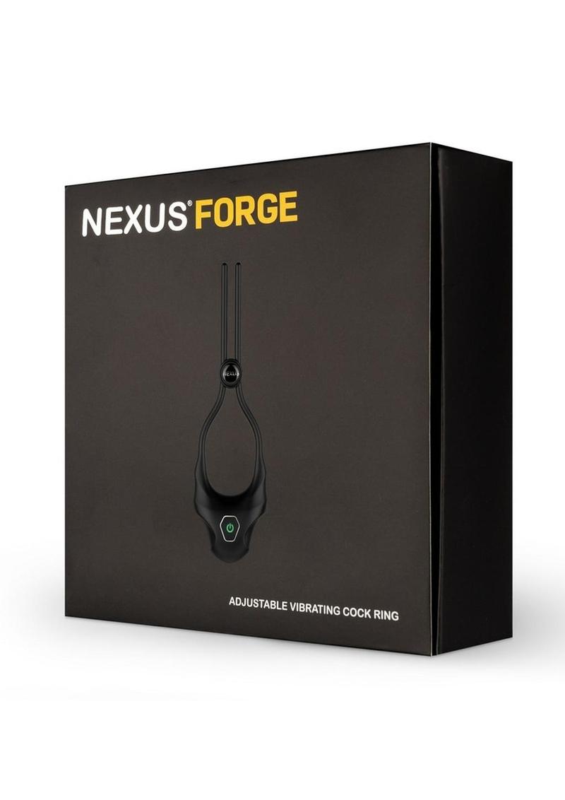 Nexus Forge Vibrating Adjustable Lasso Silicone Cock Ring - Black