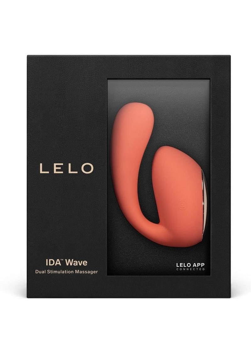 Ida Wave App Compatible Rechargeable Dual Stimulating Vibrator - Coral Red