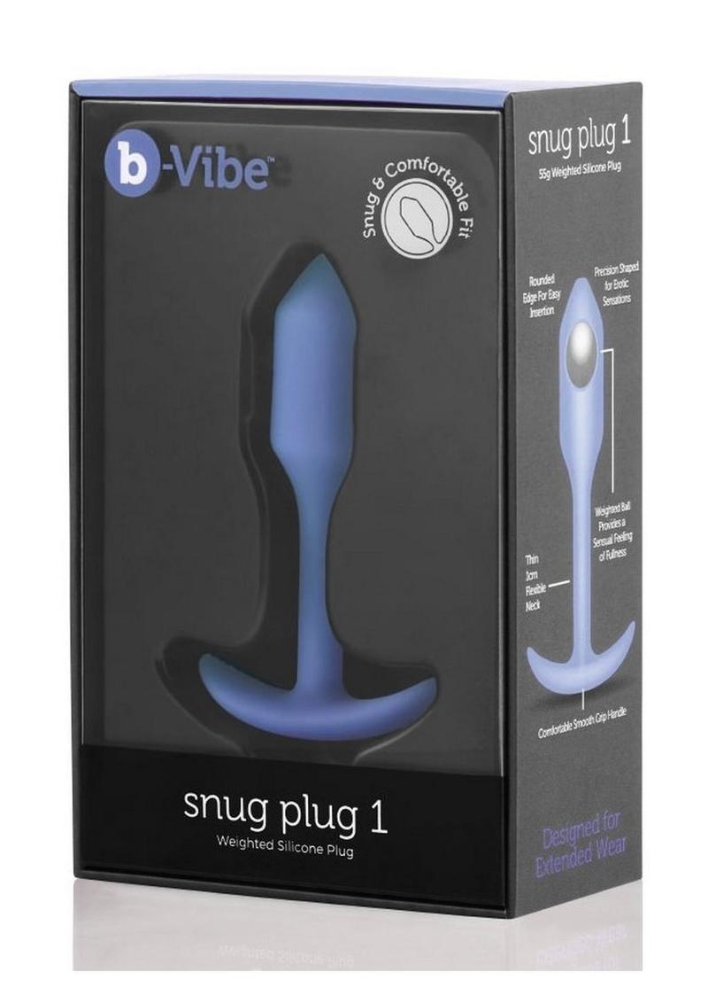 B-Vibe Snug Plug 1 Silicone Weighted Butt Plug - Violet