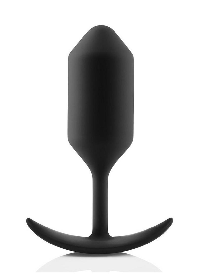 B-Vibe Snug Plug 3 Silicone Weighted Anal Plug - Black
