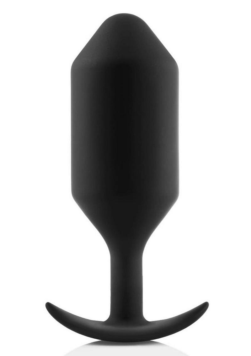 B-Vibe Snug Plug 6 Silicone Weighted Anal Plug - Black