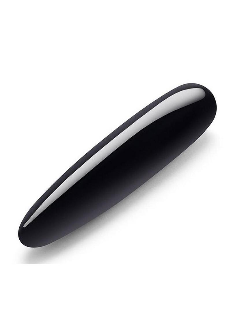 Le Wand Crystal Slim Wand with Silicone Ring - Black Obsidian