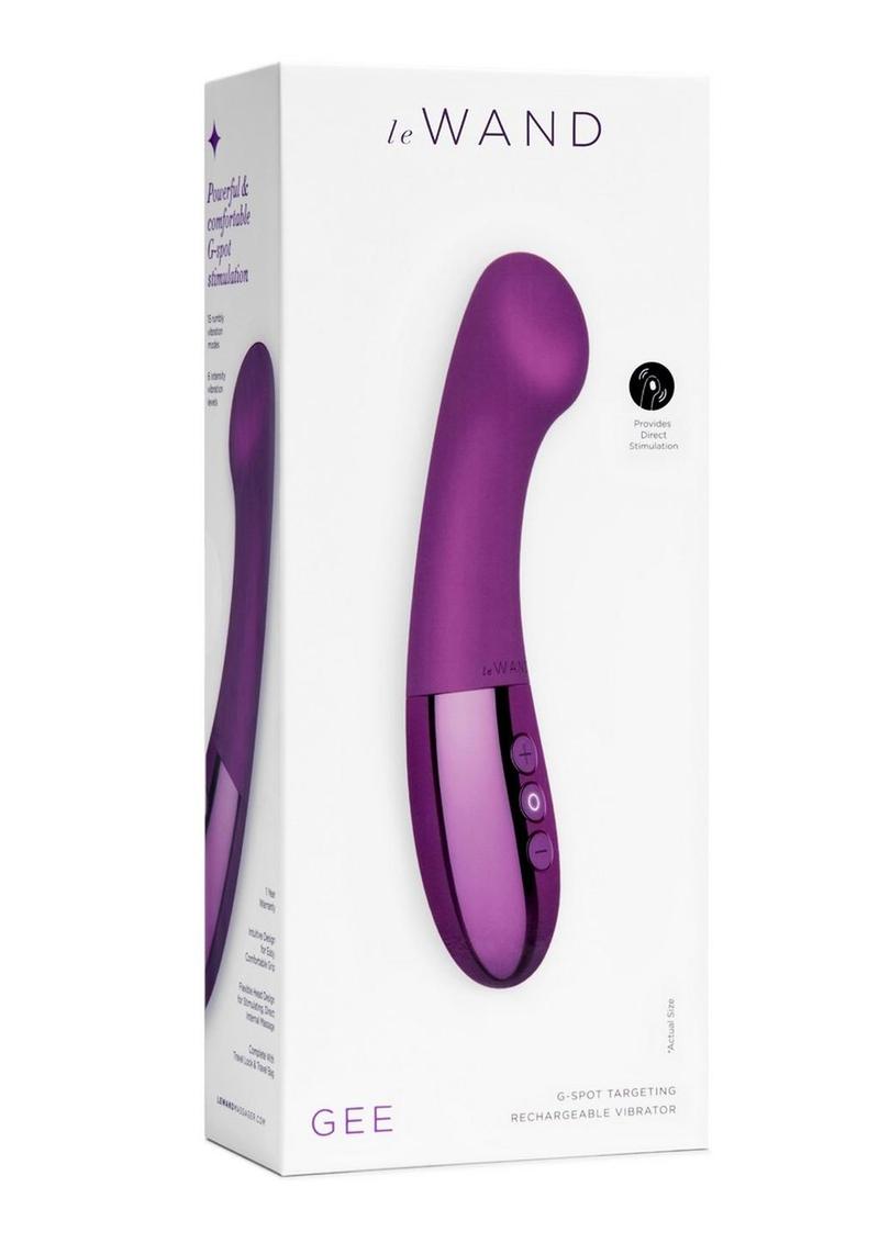 Le Wand Gee Rechargeable Silicone Body Wand - Cherry