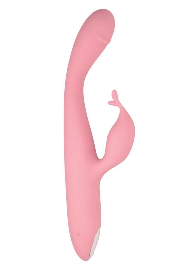 Princess Petite Pleasure Silicone Rechargeable Dual Stimulating Vibrator - Pink