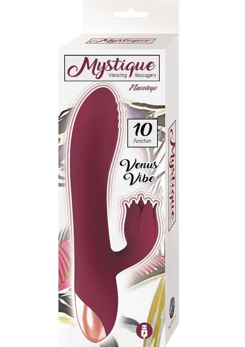 Mystique Venus Rechargeable Silicone Vibrator - Eggplant Purple