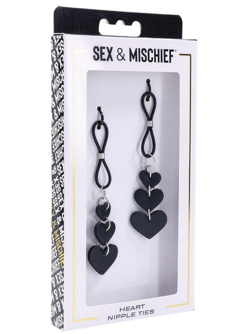 Sex and Mischief Nipple Ties - Black/Silver