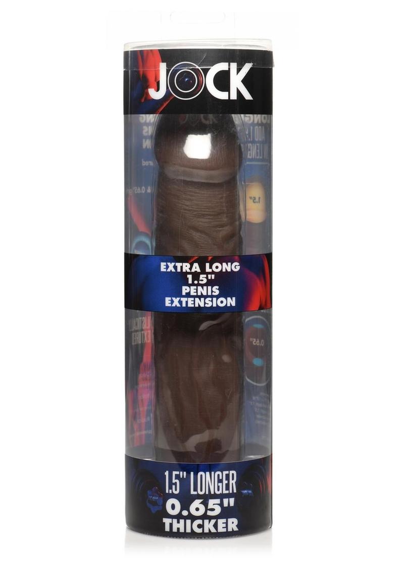 JOCK Extra Long Penis Extension Sleeve 1.5in - Chocolate