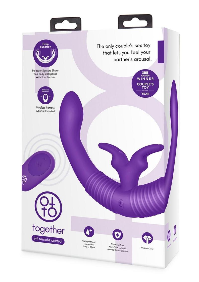 Together Toy Silicone Rechargeable Echo Function Vibrator for Couples with Remote Control - Purple