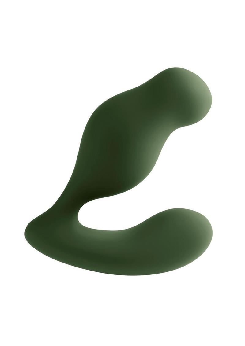 Zero Tolerance The Sergeant Rechargeable Silicone Prostate Vibrator with Remote - Green