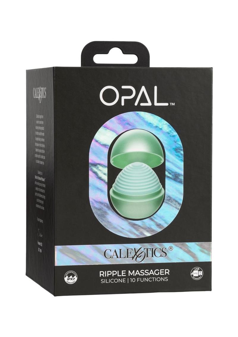 Opal Ripple Silicone Rechargeable Massager - Green