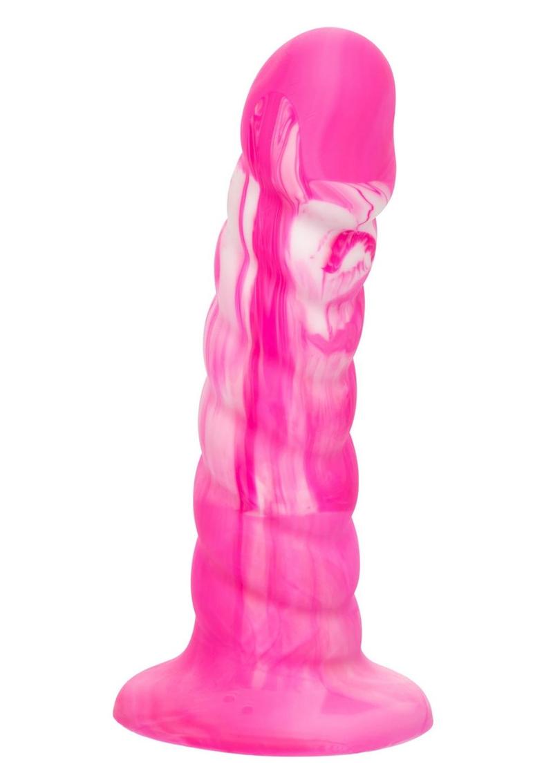 Twisted Love Twisted Ribbed Probe Silicone Anal Probe - Pink