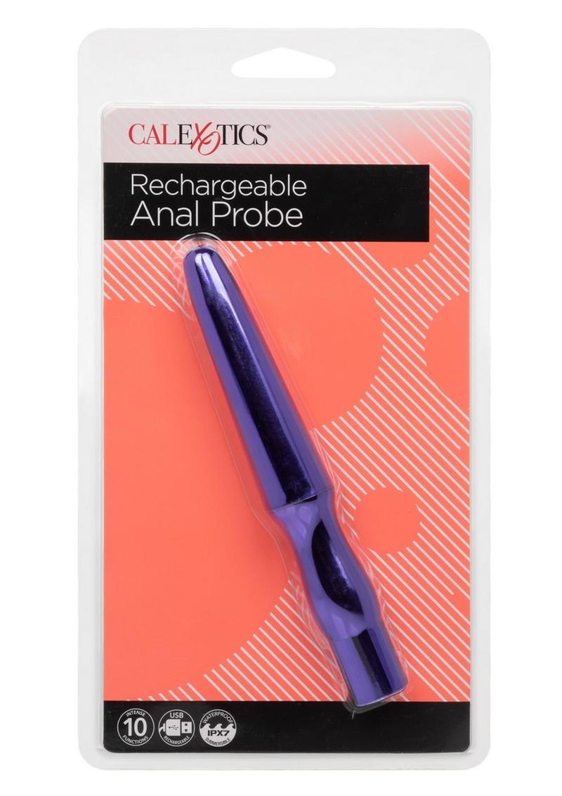 Anal Toys Rechargeable Silicone Anal Probe - Purple