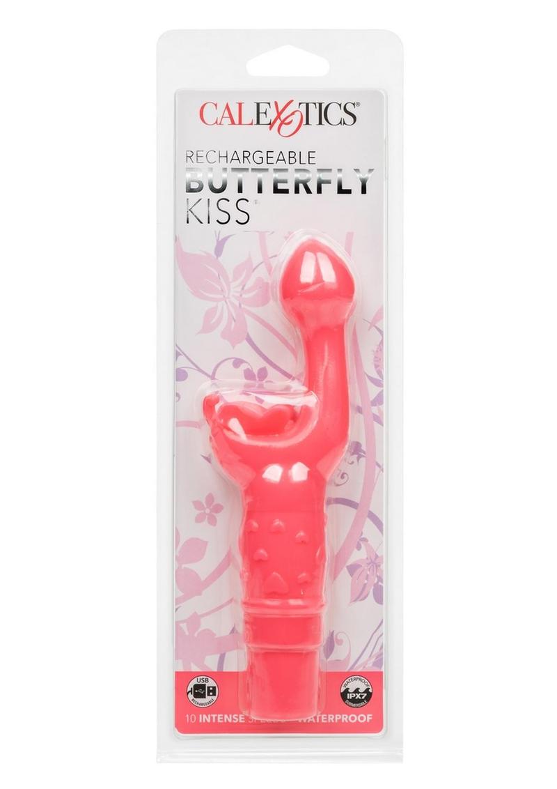 Rechargeable Butterfly Kiss G-Spot Rabbit Vibrator - Pink