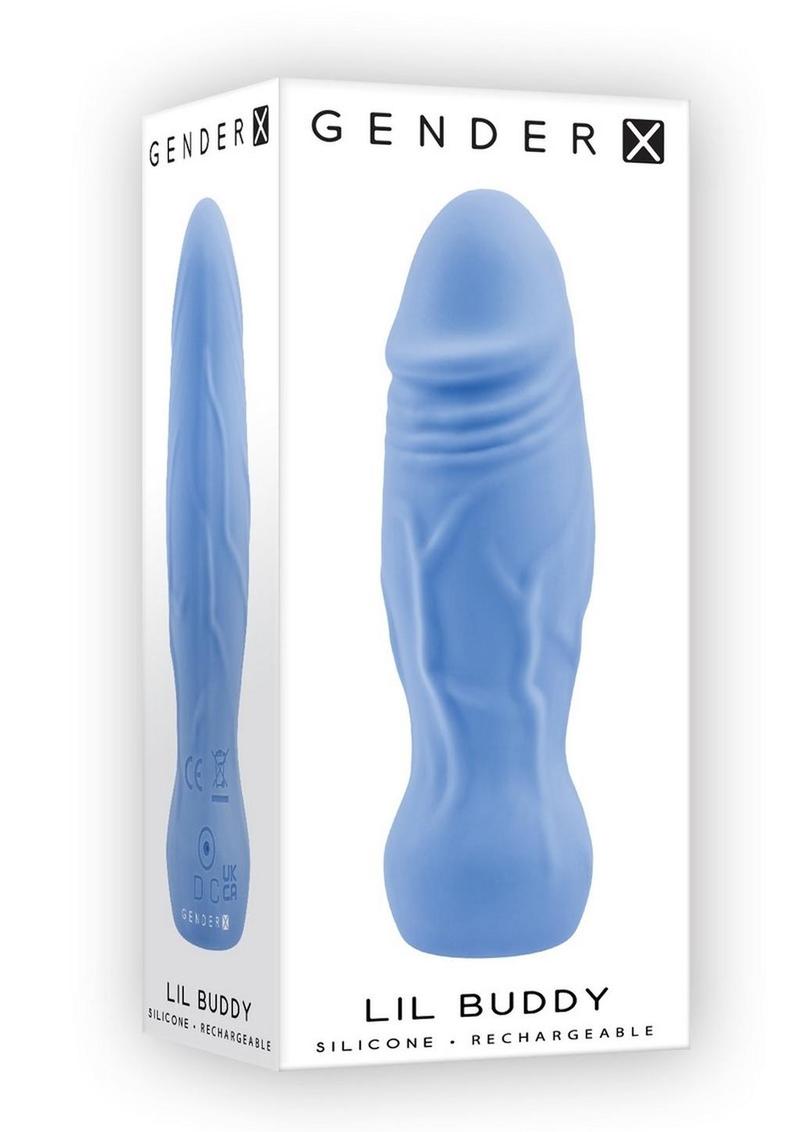 Gender X Lil Buddy Rechargeable Silicone Bullet - Blue