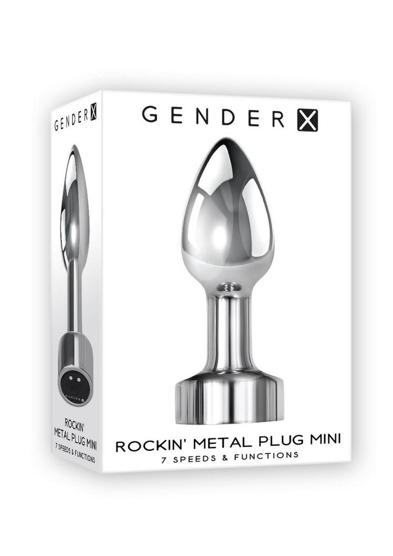Gender X Rockin Rechargeable Metal Mini Plug - Silver