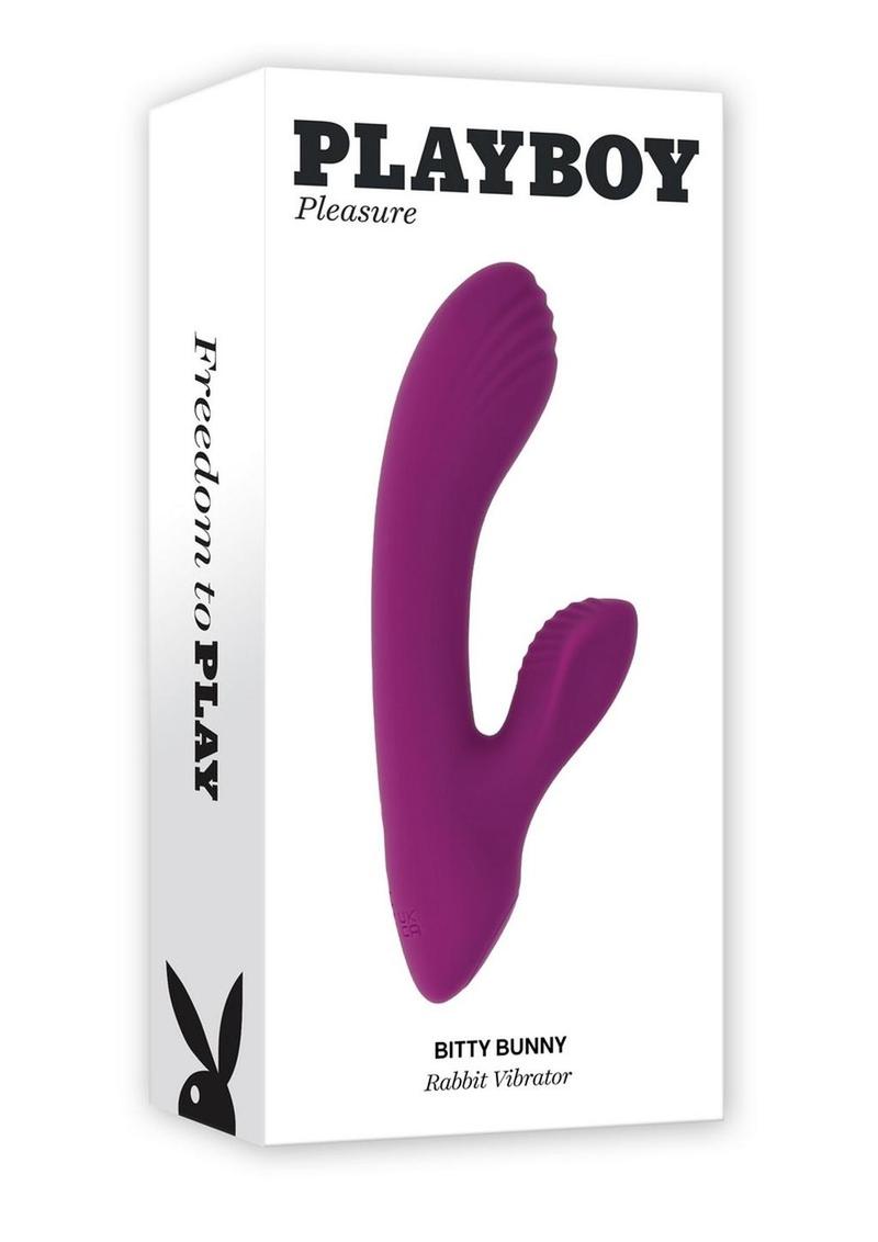 Playboy Bitty Bunny Rechargeable Silicone Rabbit Vibrator - Pink
