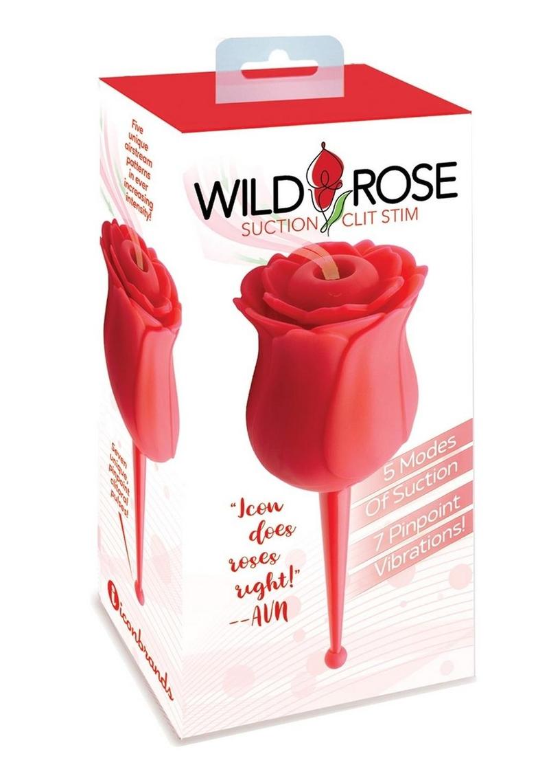 Wild Rose Le Point Rechargeable Silicone Suction Vibrator - Red