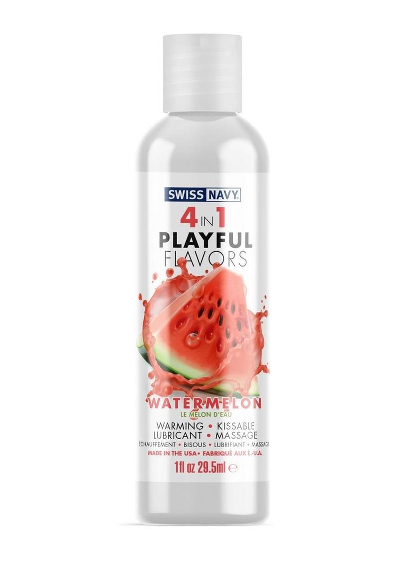 Swiss Navy 4 In 1 Flavored Lubricant 1oz - Watermelon