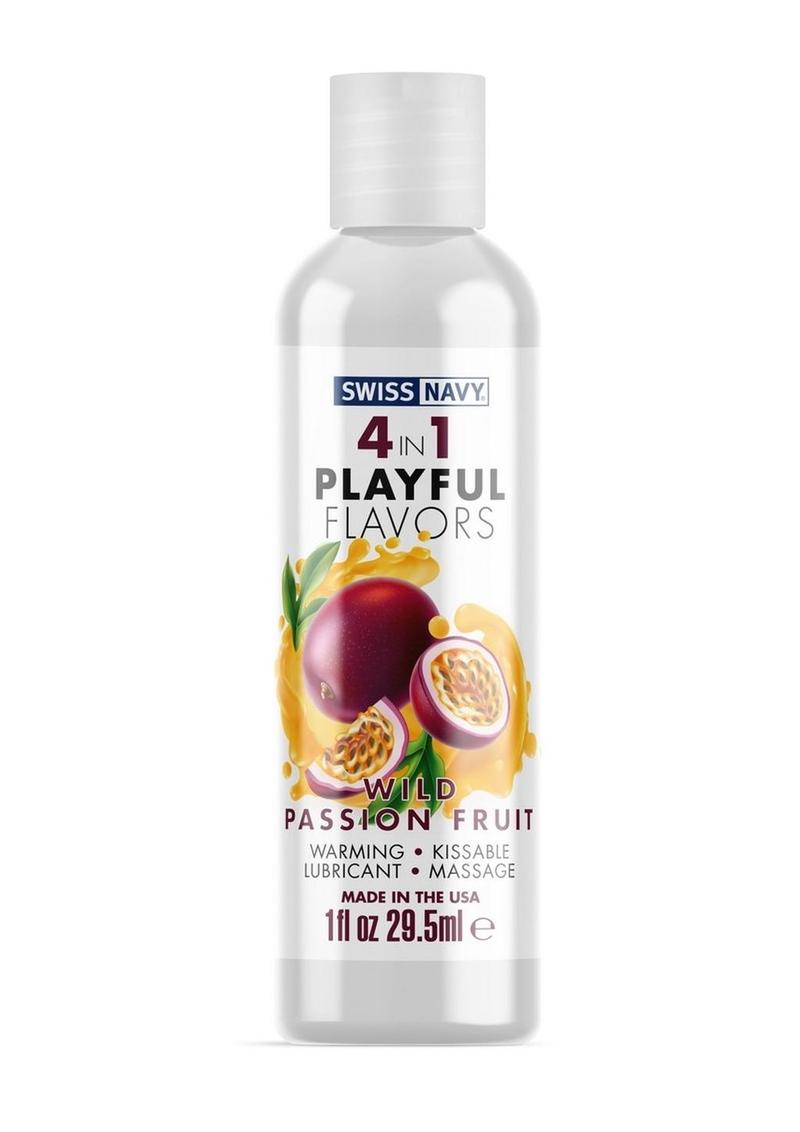 Swiss Navy 4 In 1 Flavored Lubricant 1oz - Wild Passion Fruit