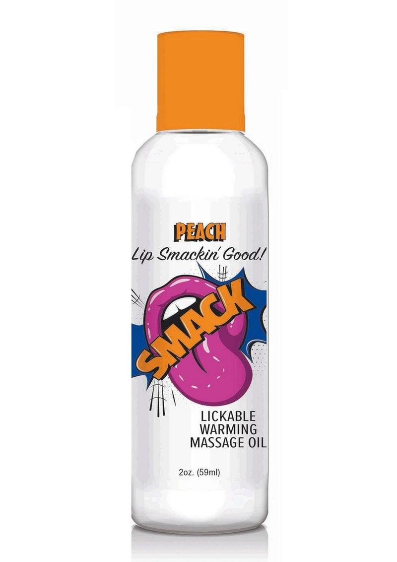 Smack Lickable Massage Oil 2oz - Peach