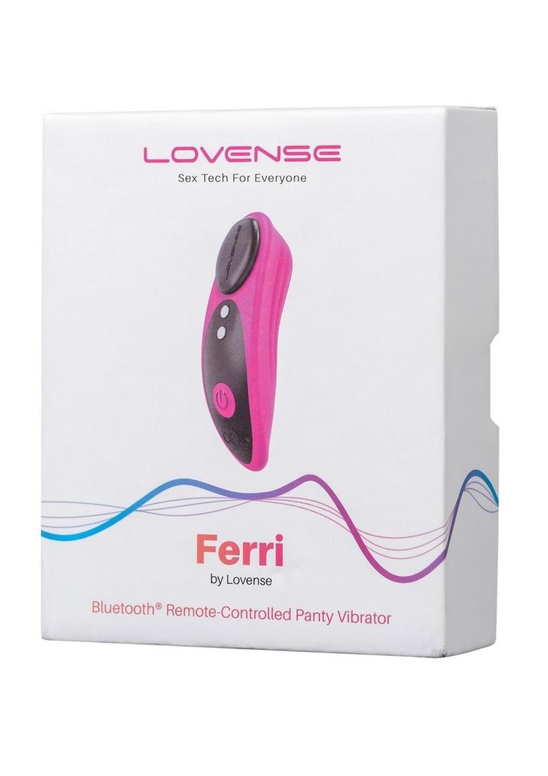 Lovense Ferri App Compatible Silicone Panty Vibrator - Pink/Black