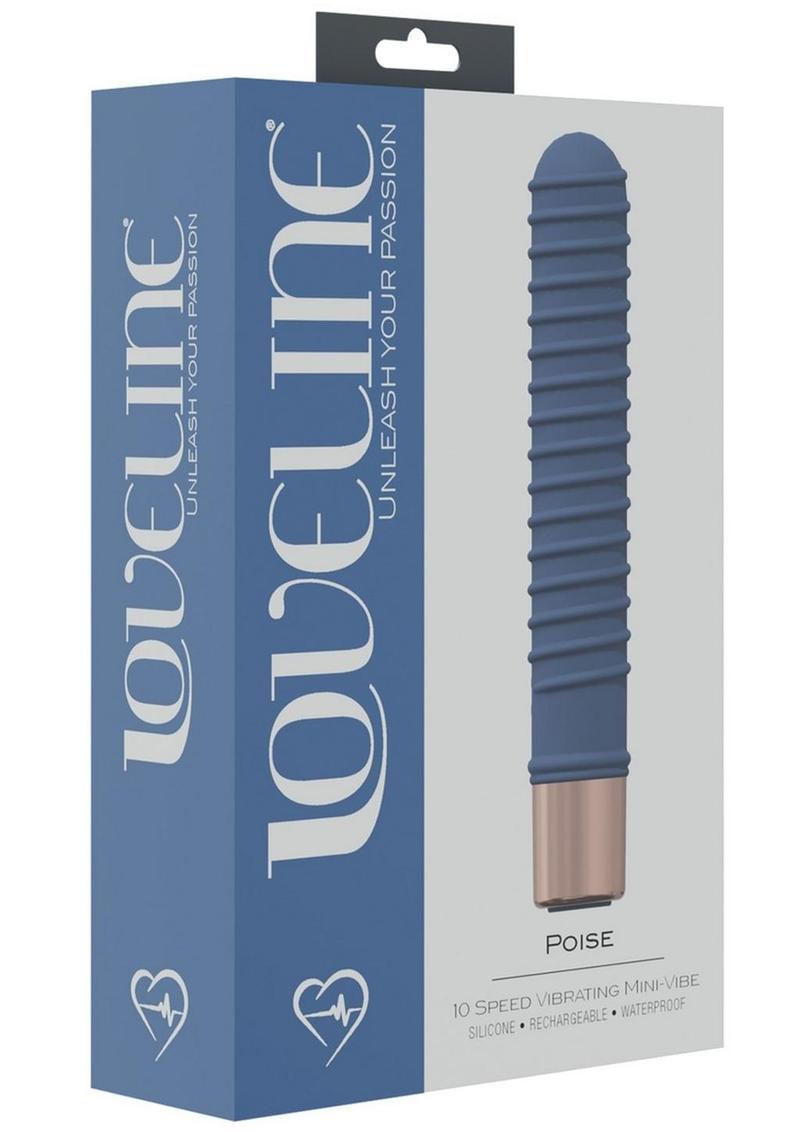 LoveLine Poise Rechargeable 10 Speed Mini-Vibrator - Blue